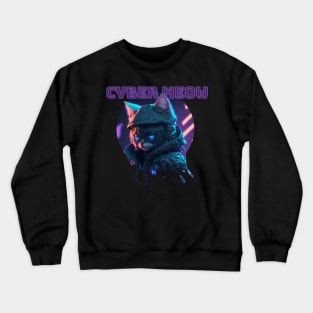 Cyberpunk Cat Crewneck Sweatshirt